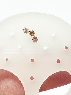 14K Solid Gold Pink Tourmaline